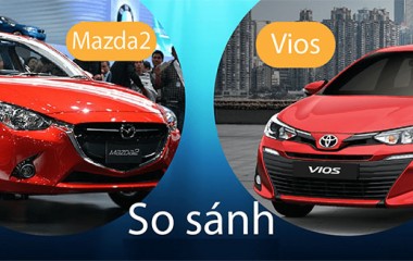 So sánh Mazda 2 và Vios của nhà Toyota